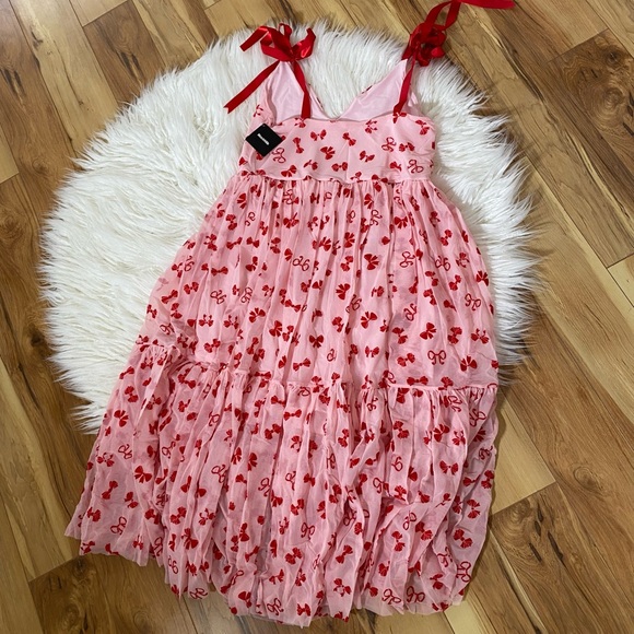 BOWS BEFORE BROS SHEER MIDAXI DRESS - Picture 3 of 4